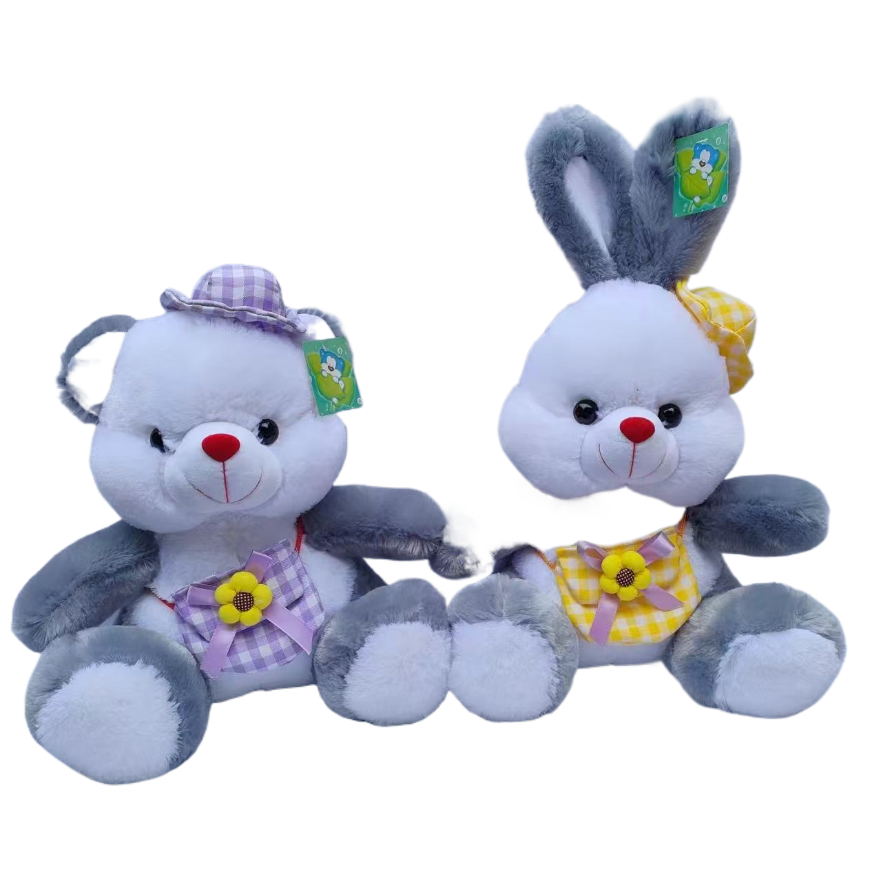 White toy bear plush toy, heart-shaped rabbit, heart-shaped bear toy doll, plush toy 103035051 Item Picture