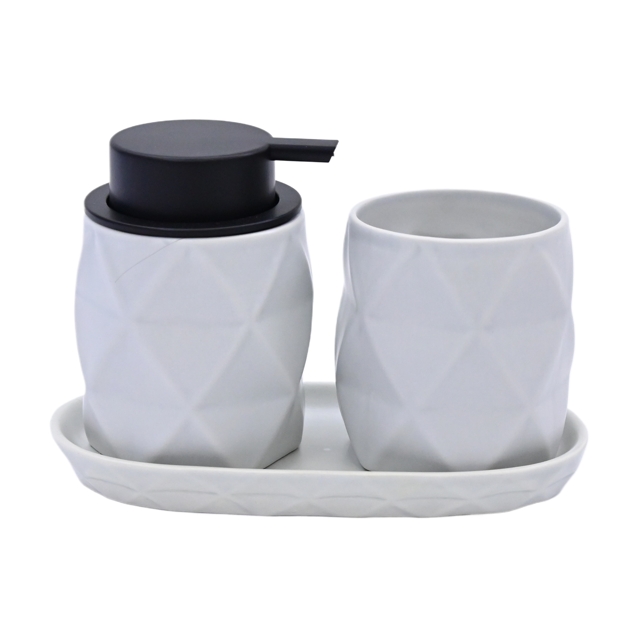 塑料杯/浴室用品树脂/不锈钢卫浴套装/酒店用品/牙杯白底实物图