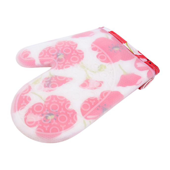 Pink flower-patterned heat-insulating suits, thickened heat-insulating gloves, and fire-retardant protective equipment Item Picture