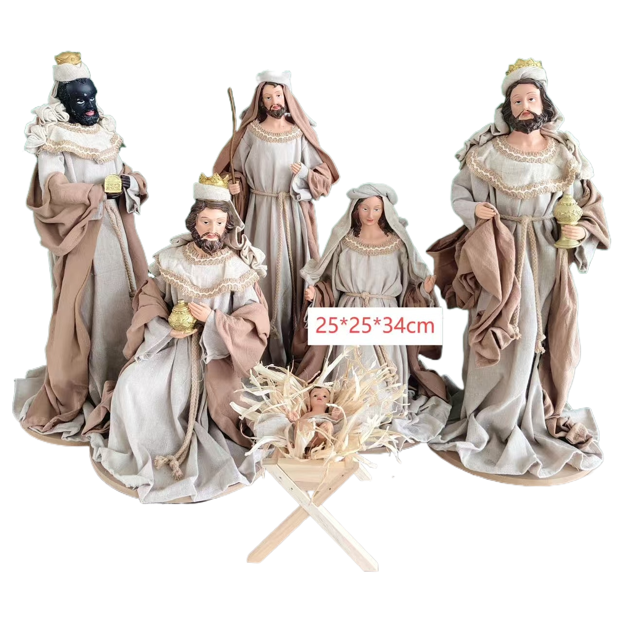Cross-border gift church decoration Christmas ornaments, statue of Saint Joseph the Father, Christmas creative ornaments decoration Item Picture