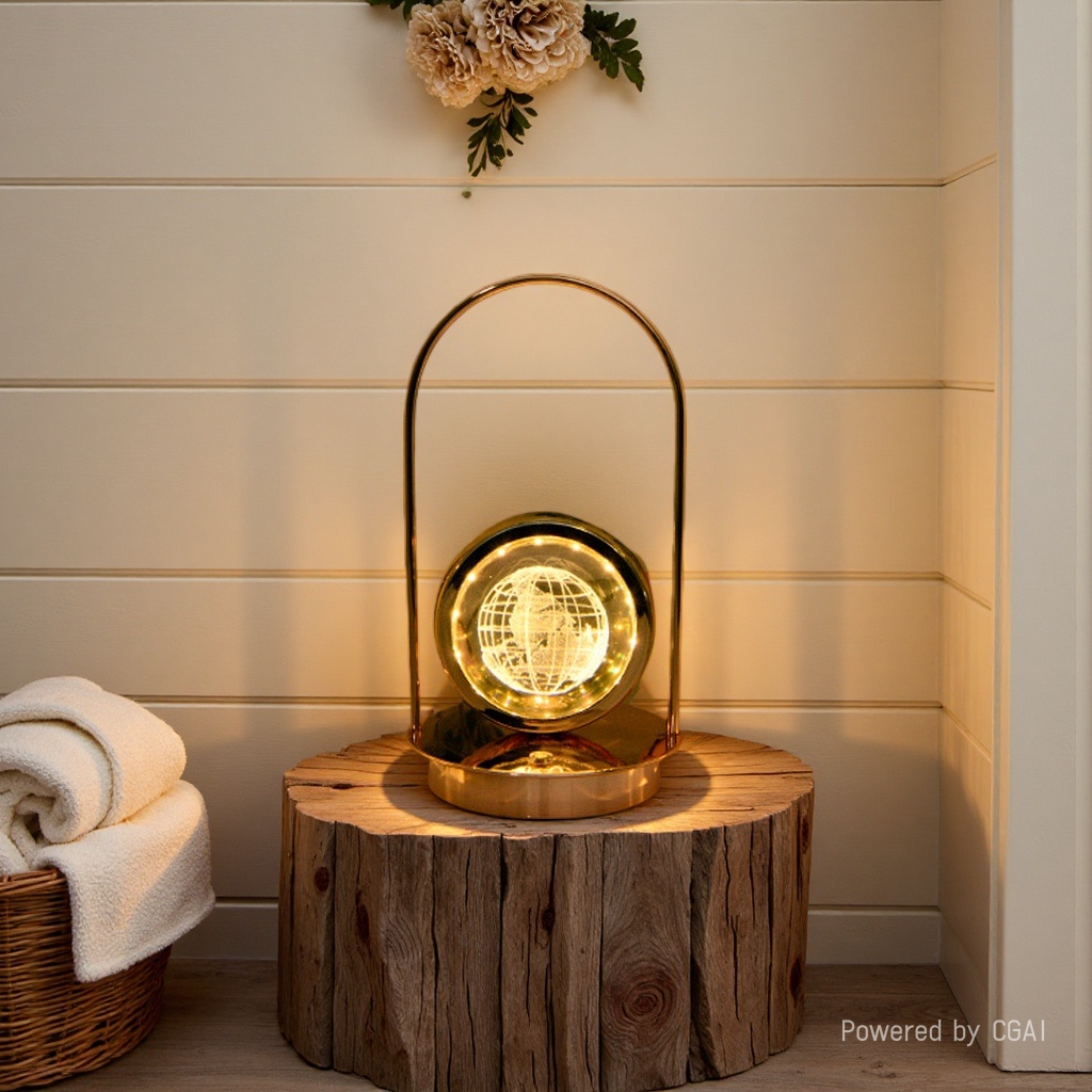 Golden Chinese-style night light table lamp, starry sky sunset lamp, decorative table lamp Specification image