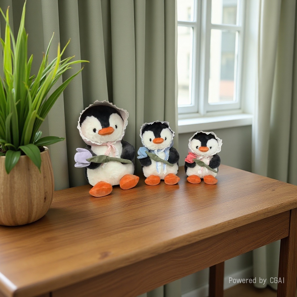 The cute and soft plush toy of the flower penguin plush doll Application Scenario