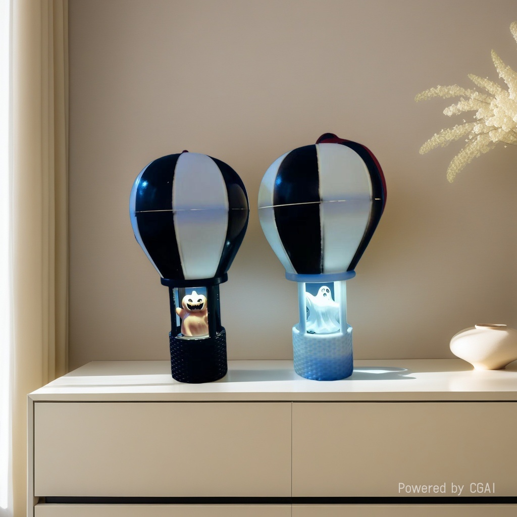 Halloween-themed hot air balloon decoration, night light ornaments, Halloween props Specification image