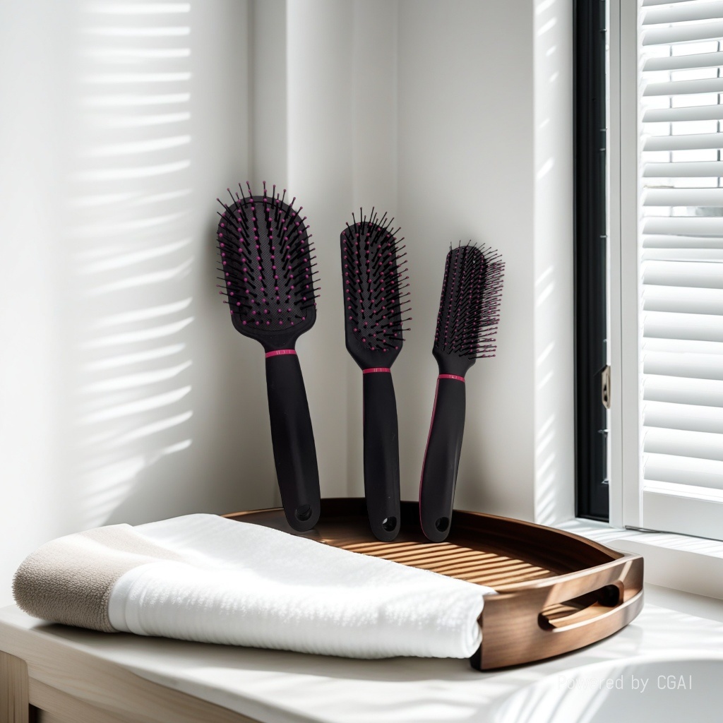 Factory direct sales of hair care combs, round tooth massage combs, exquisite plastic hair smoothing combs for students and women Specification image