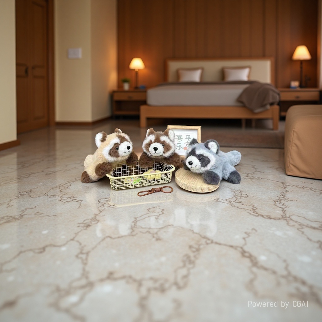 Cute plush raccoon plush doll doll Plush toy cute doll details Picture