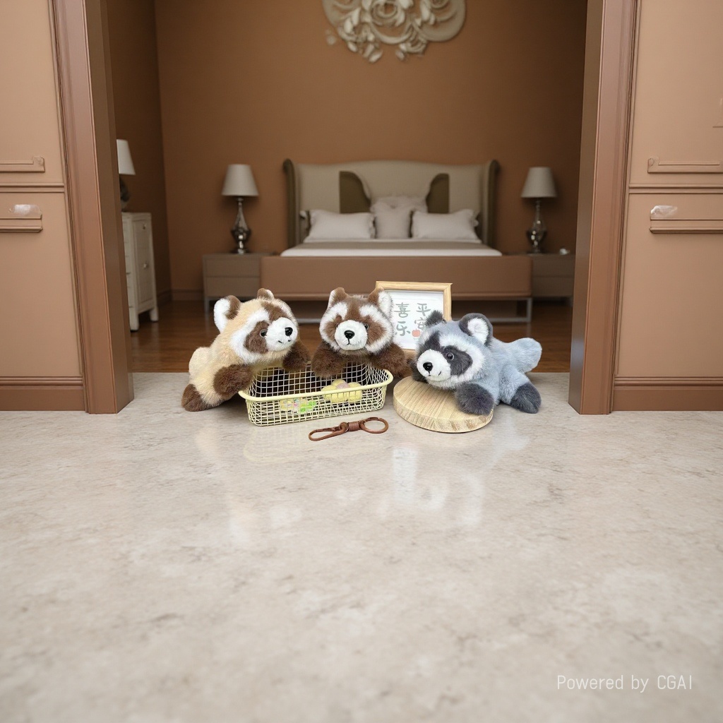Cute plush raccoon plush doll doll Plush toy cute doll Application Scenario