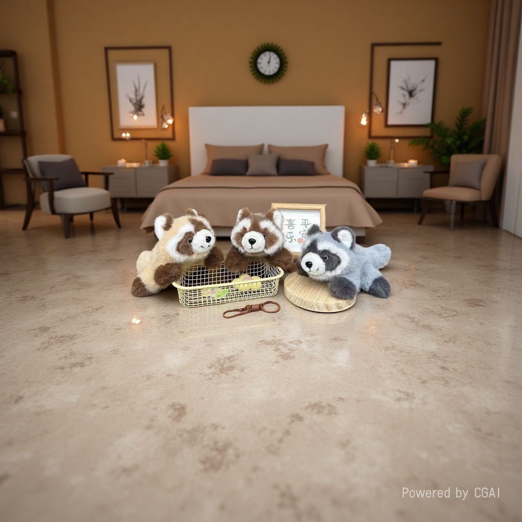 Cute plush raccoon plush doll doll Plush toy cute doll Specification image