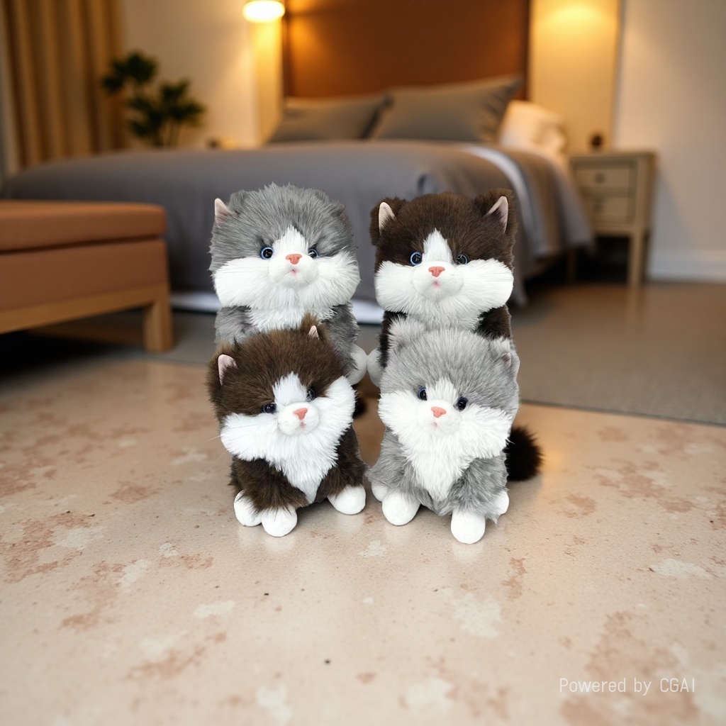 Plush huskies, plush toys, trendy dolls, plush figurines, cute dolls details Picture