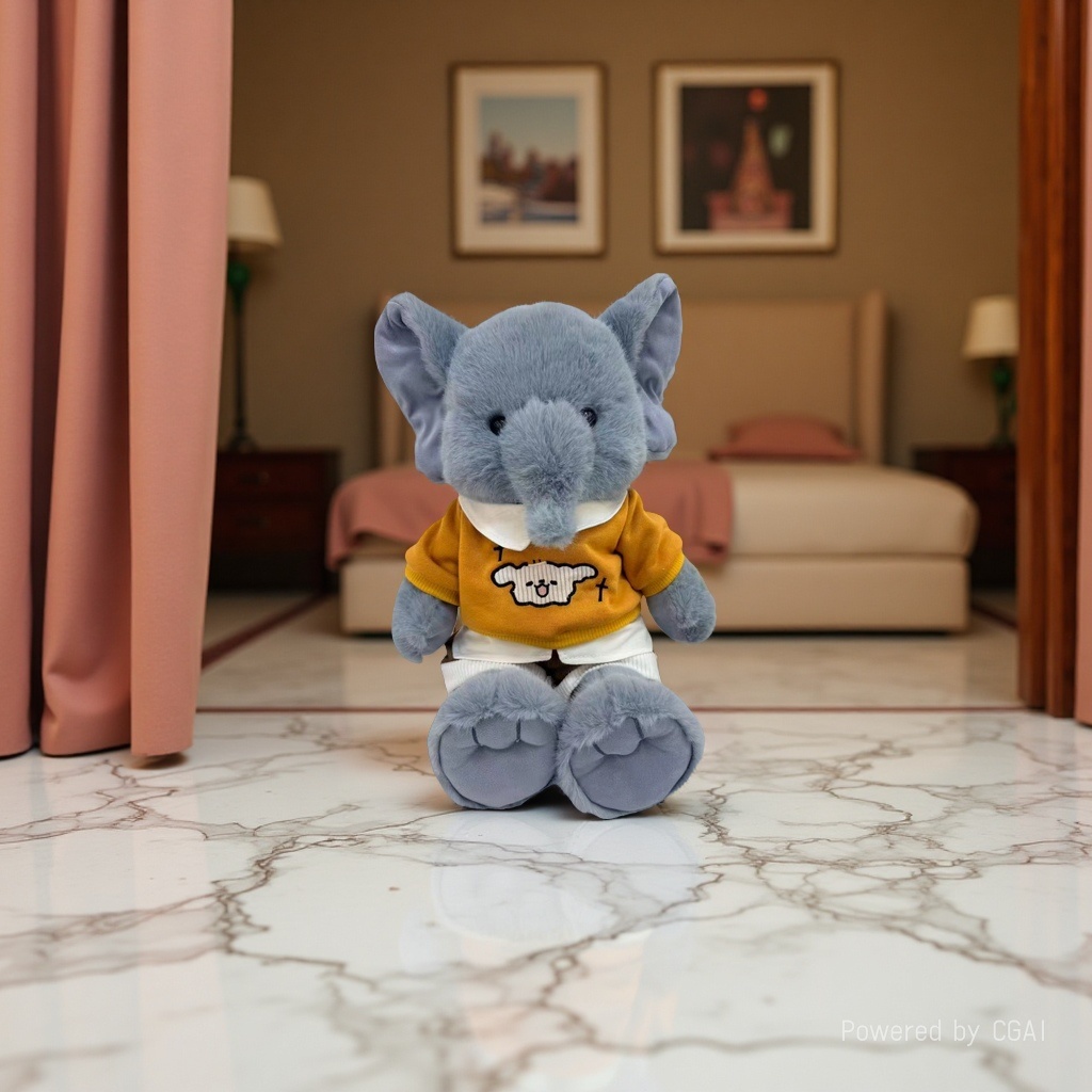 Plush elephant, plush doll, plush toy, cute and soft toy