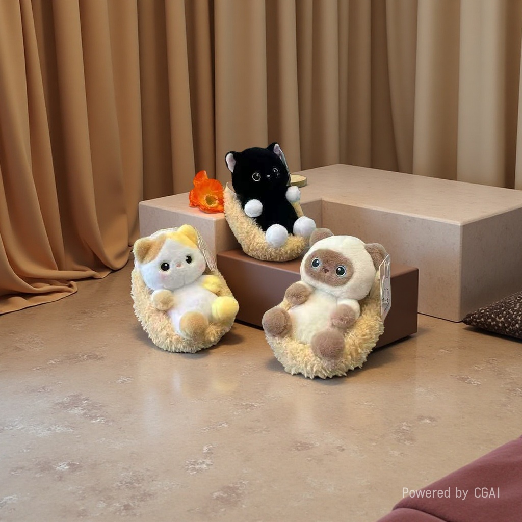 Plush pod, cat plush doll, doll, plush toy, cute toy Specification image