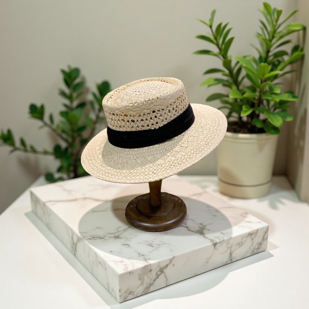 The new men's straw hats and women's hats for spring and summer sun protection, beach travel and vacation, concave top straw hats are fashionable and versatile details Picture