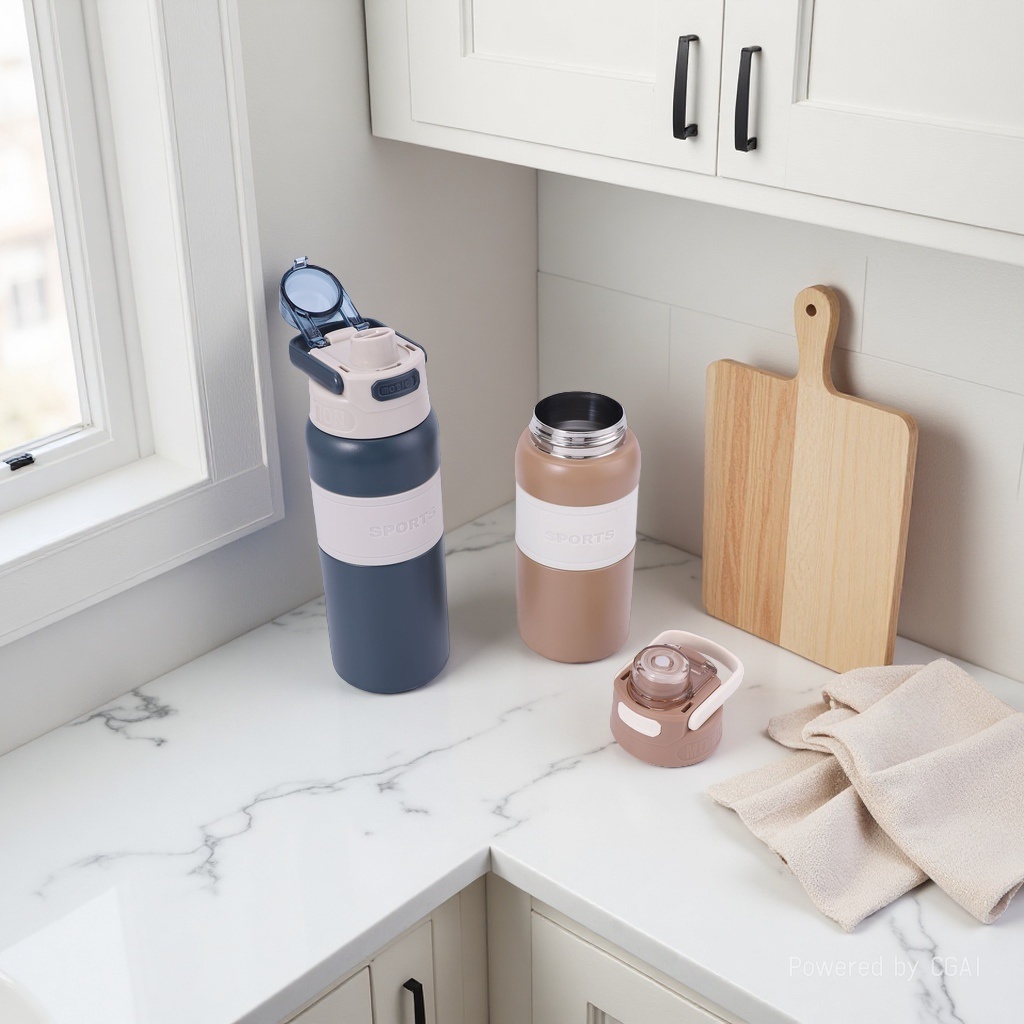 The new large-capacity insulated water cup is fashionable and fresh. It is simple and portable with a high level of appearance. It is a 600ml outdoor dual-purpose water cup for both cold and heat preservation Application Scenario