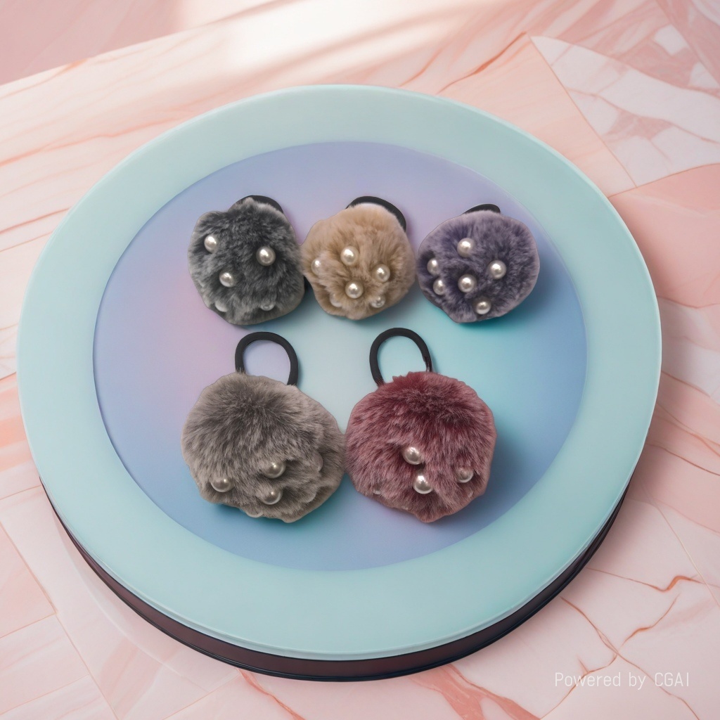 Fashionable spliced hair band, complete box, telephone line, hair band, hair tie, women's elastic hair band Application Scenario