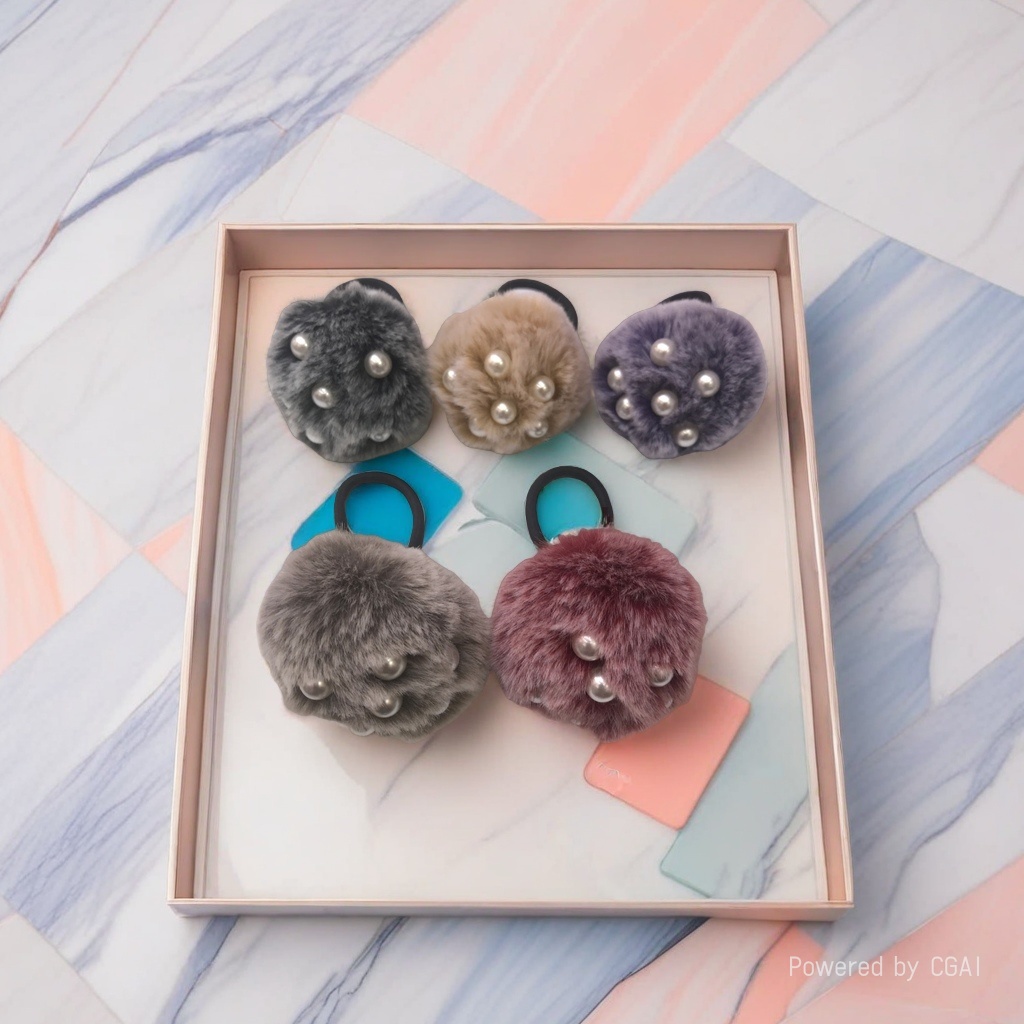 Fashionable spliced hair band, complete box, telephone line, hair band, hair tie, women's elastic hair band