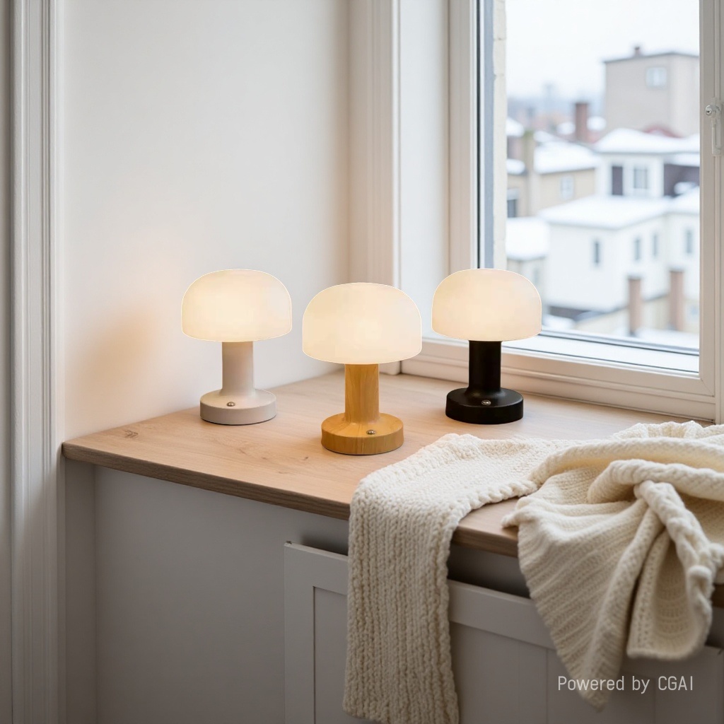 Smart ambient bedside lamp, round night light, ordinary lighting table lamp Application Scenario