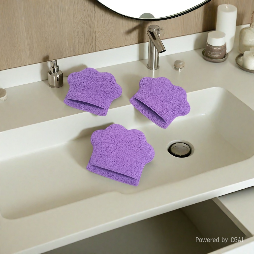 Factory direct sales cat paw skin-friendly makeup remover cleansing puff, glove-style face wash puff, deep cleansing cleansing puff, gentle Specification image