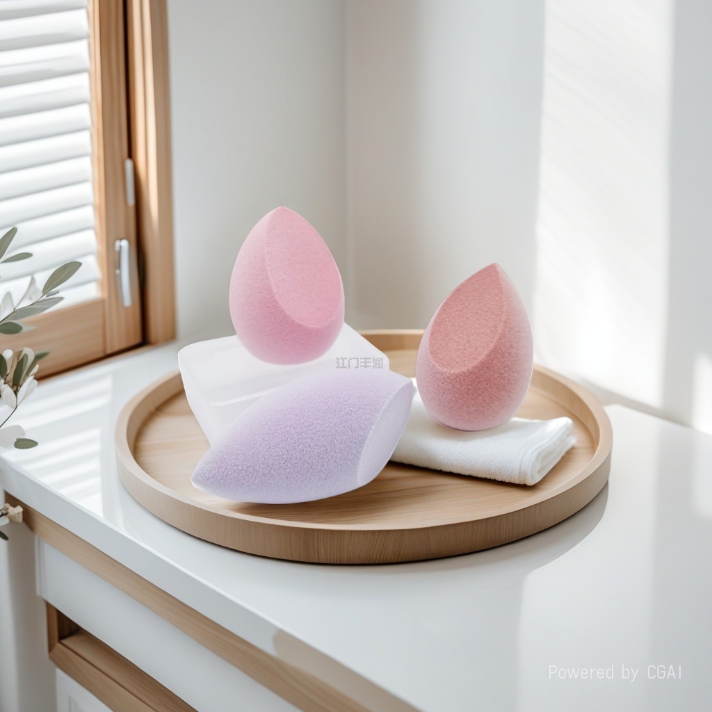 Direct heat supply from the source factory, super soft flocking beauty egg, hydrophilic, non-latex, non-powder, perfect base makeup details Picture