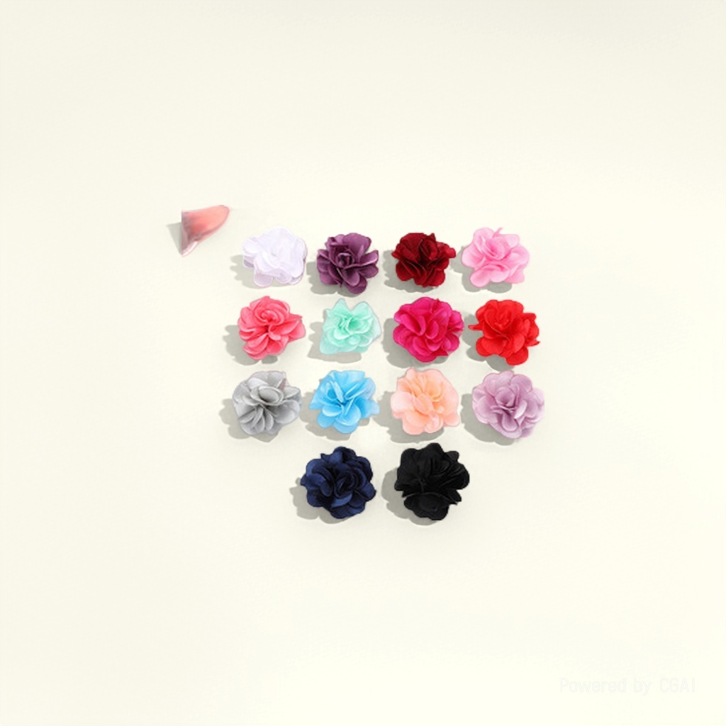 Factory stock: 4cm colorful small flower fabric, multi-layer rose bud, flower clothing, shoes, hats, accessories, corsages Application Scenario