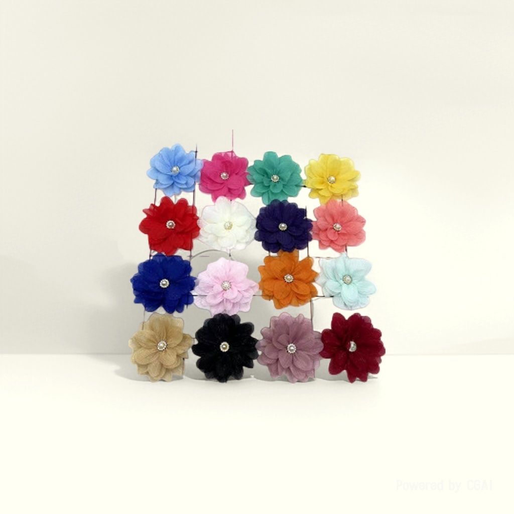 Hot-selling handmade fabric flower accessories for export: chiffon and rose diy shoes, flower hats, flower headwear and accessories Application Scenario