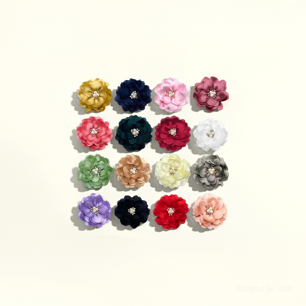DIY fabric flower accessories, hair accessories, Korean-style brooches, shoes and hats, flower accessories, direct supply from the manufacturer Specification image