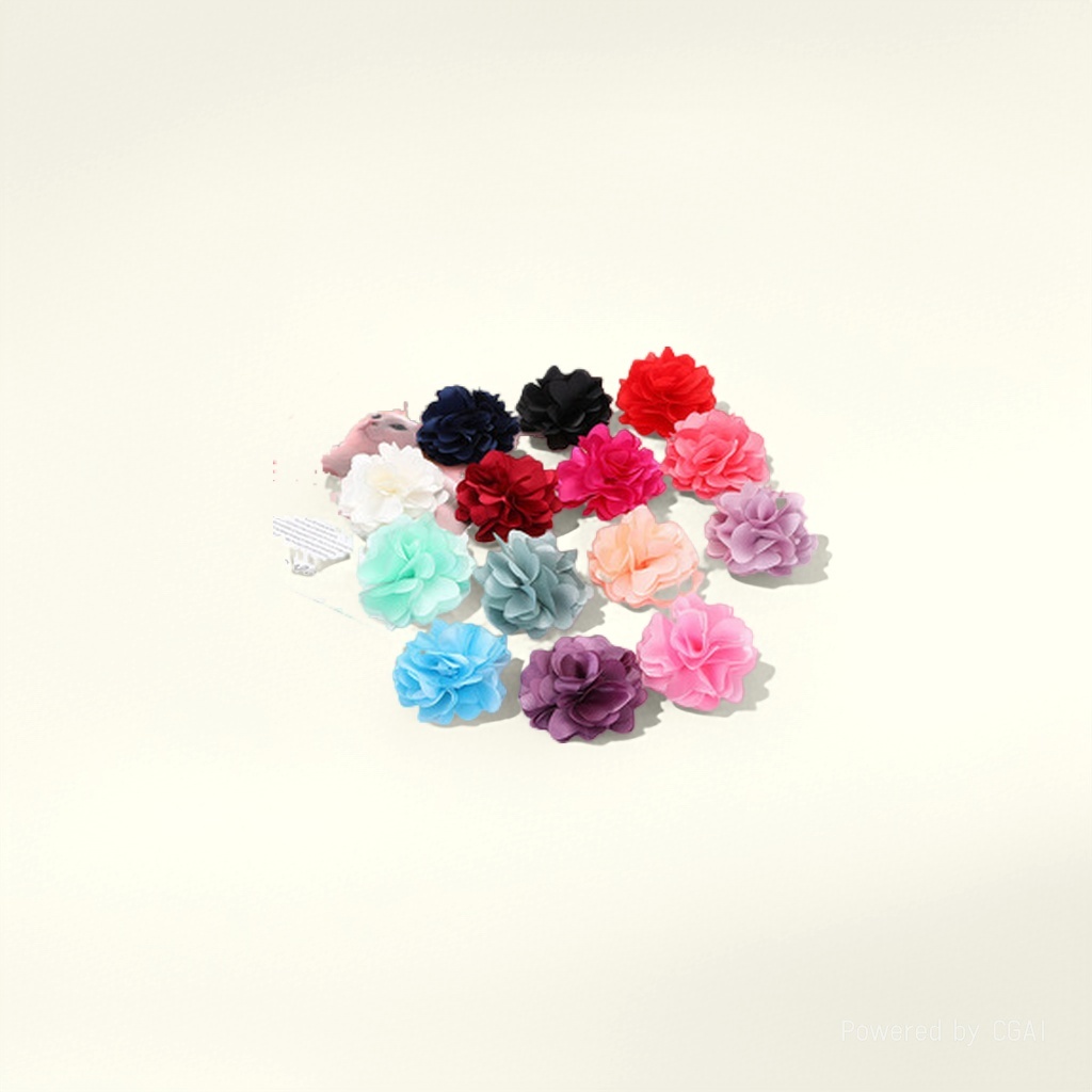Factory stock of Korean-style three-dimensional fabric flower diy accessories, clothing, shoe materials, accessories and flower heads Specification image