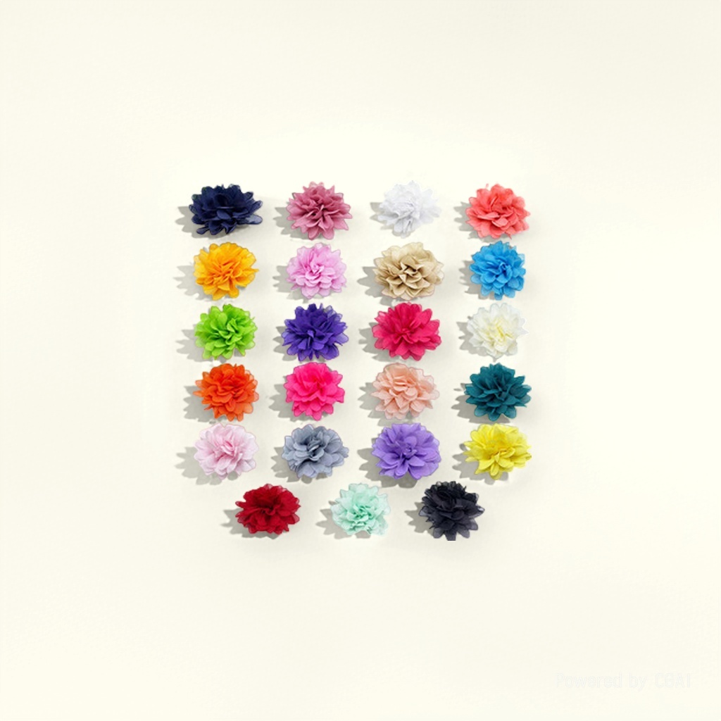 DIY fabric flowers, hair accessory materials, chiffon pleated fabric flowers, hats, bags, shoe materials, clothing accessories, flowers Application Scenario