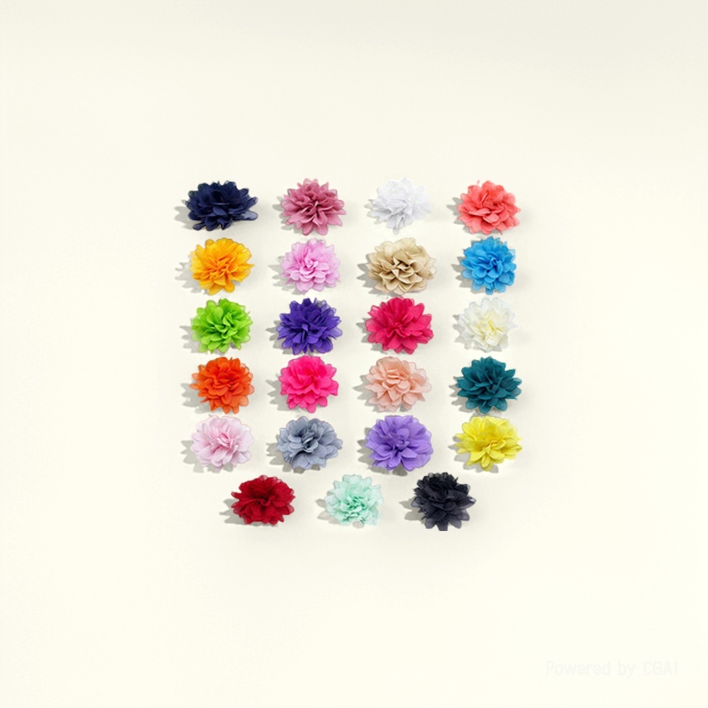 DIY fabric flowers, hair accessory materials, chiffon pleated fabric flowers, hats, bags, shoe materials, clothing accessories, flowers Specification image