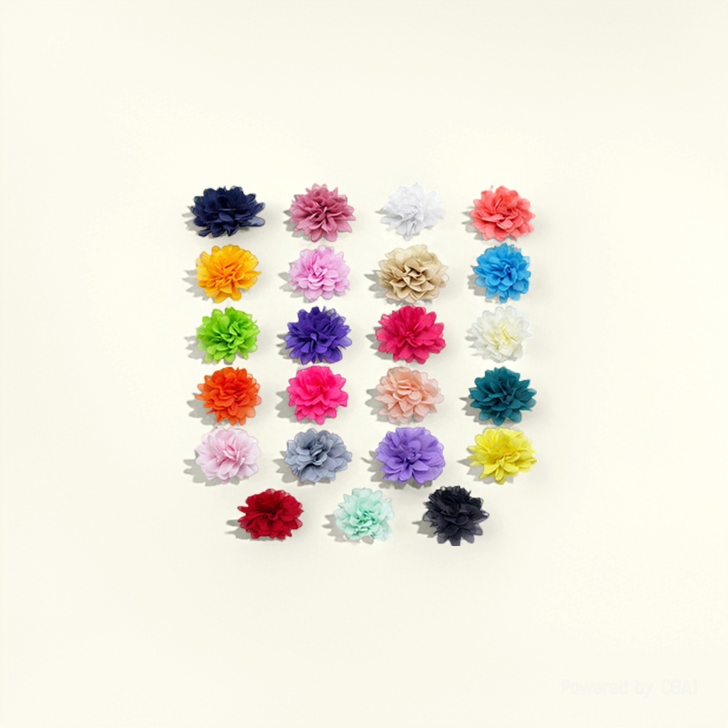 DIY fabric flowers, hair accessory materials, chiffon pleated fabric flowers, hats, bags, shoe materials, clothing accessories, flowers Item Picture