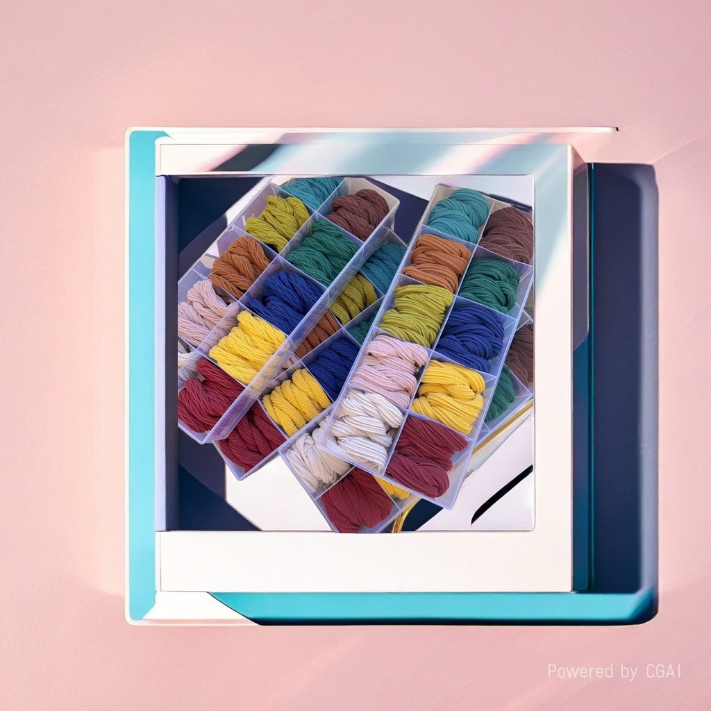 A complete box of colorful large intestine hair bands, telephone line, rubber band hair accessories, and hair bands Specification image