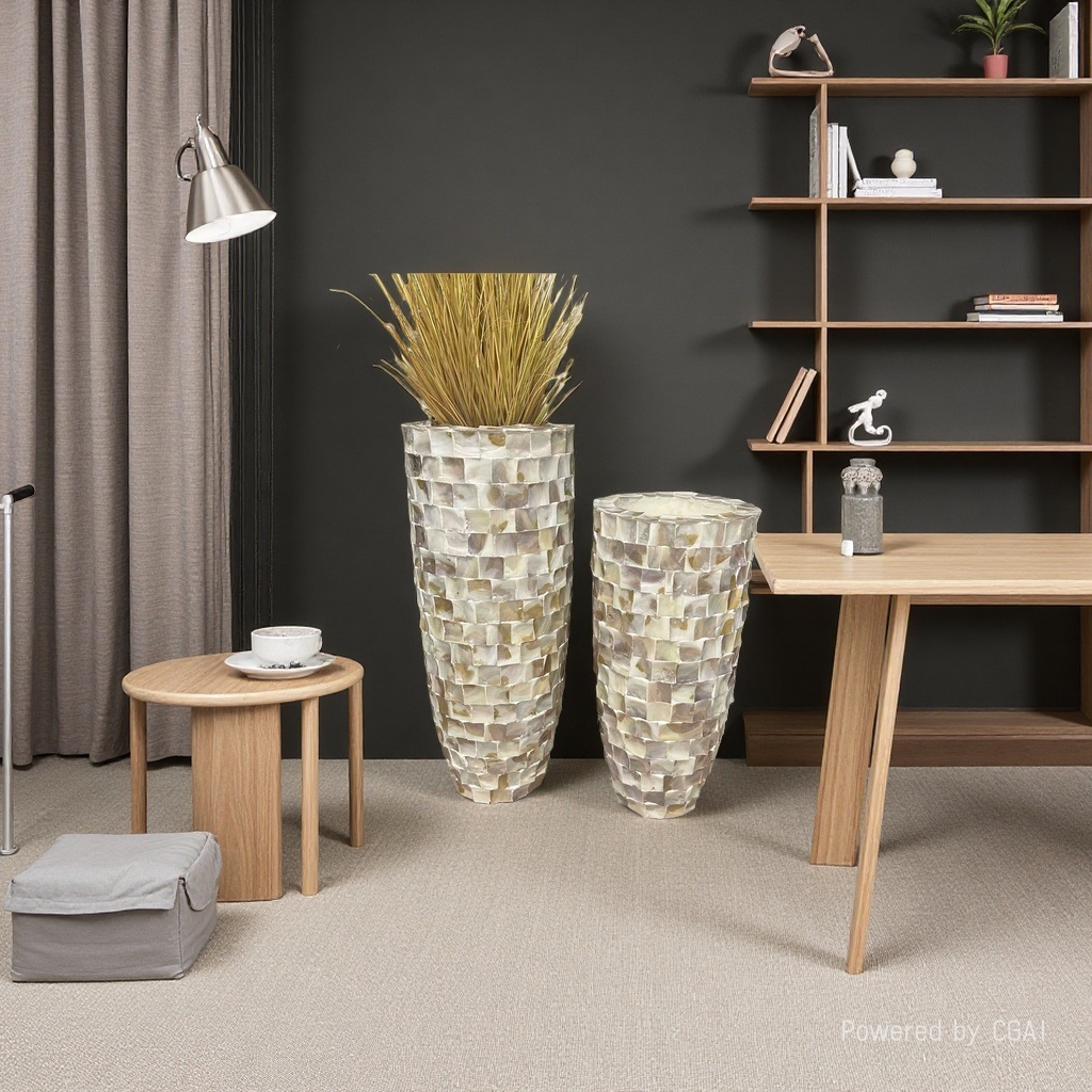 2026 New style magnesium oxide flower POTS, hotel and home decoration ornaments, ecological bottles, vases, simple and artistic ornaments