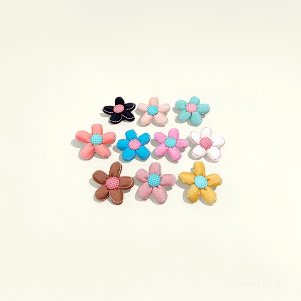 Colorful fabric flower petals, fabric handicrafts without flower diamonds, tissue boxes, creative home decoration Specification image