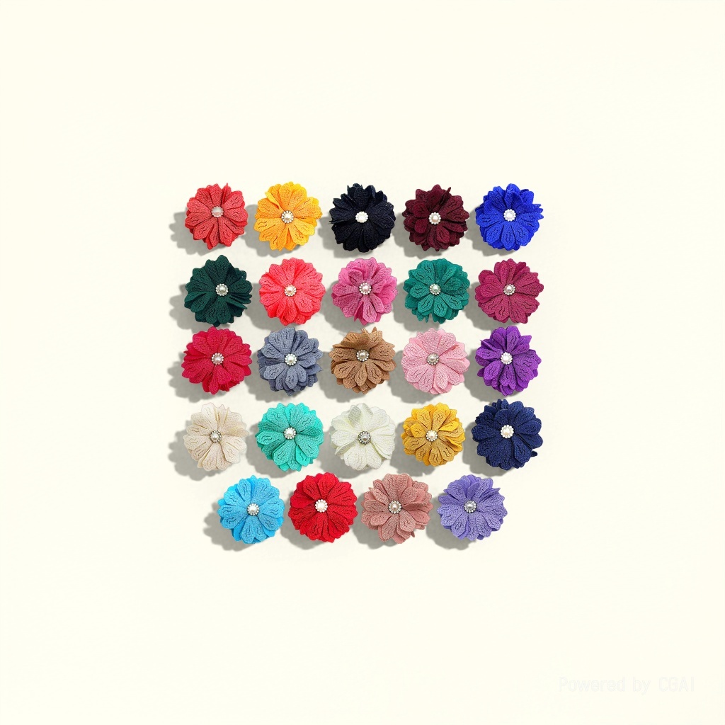 Wholesale of pearl linen fabric flower creative DIY hair accessories, shoes and hats, decorative flower accessories, ornaments and accessories from the factory Application Scenario