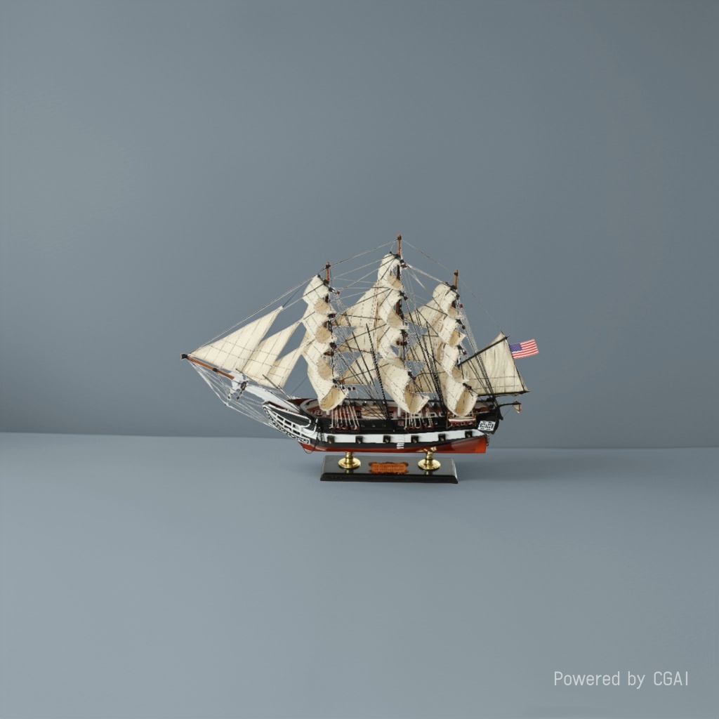 航海模型拉网船徽章轮船精致模型套装宪法号USs Constitution