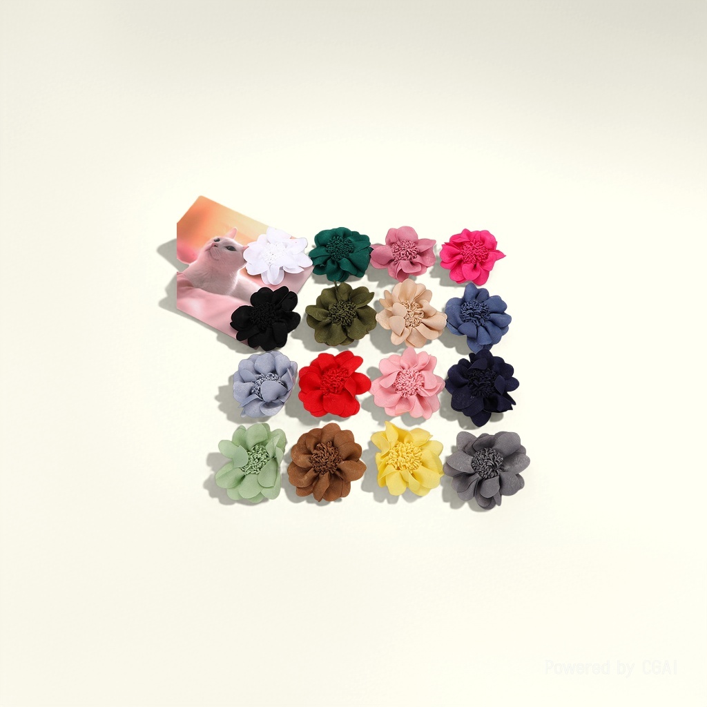 diy simulated fabric flower hats, bags, shoes, clothing, hair accessories, corsages, accessories and accessories, various specifications of chiffon flowers Item Picture