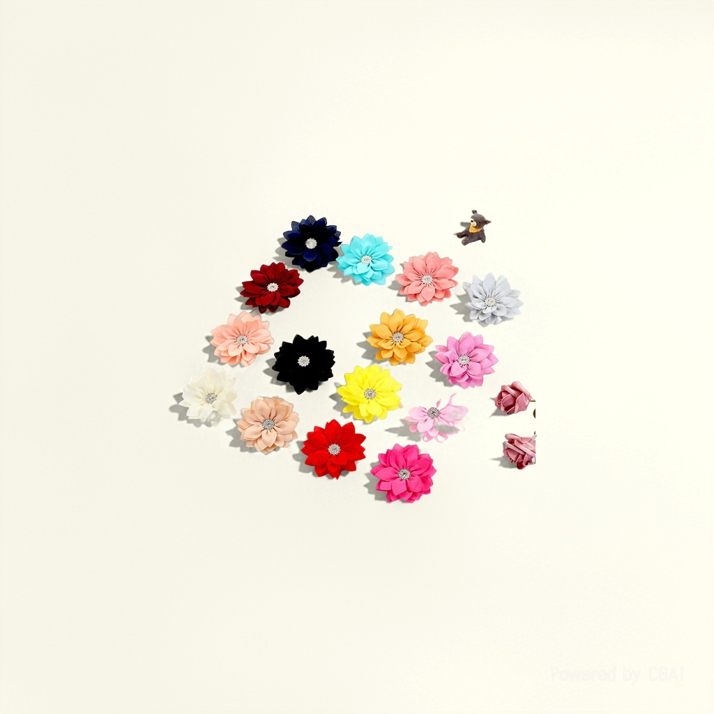 Korean-style fabric chiffon flowers, super beautiful handcrafted flowers, wholesale of Korean-style hair accessories and headwear materials, DIY jewelry accessories Application Scenario