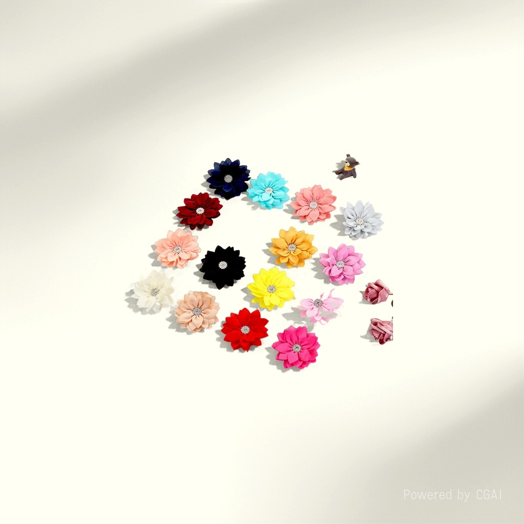 Korean-style fabric chiffon flowers, super beautiful handcrafted flowers, wholesale of Korean-style hair accessories and headwear materials, DIY jewelry accessories details Picture
