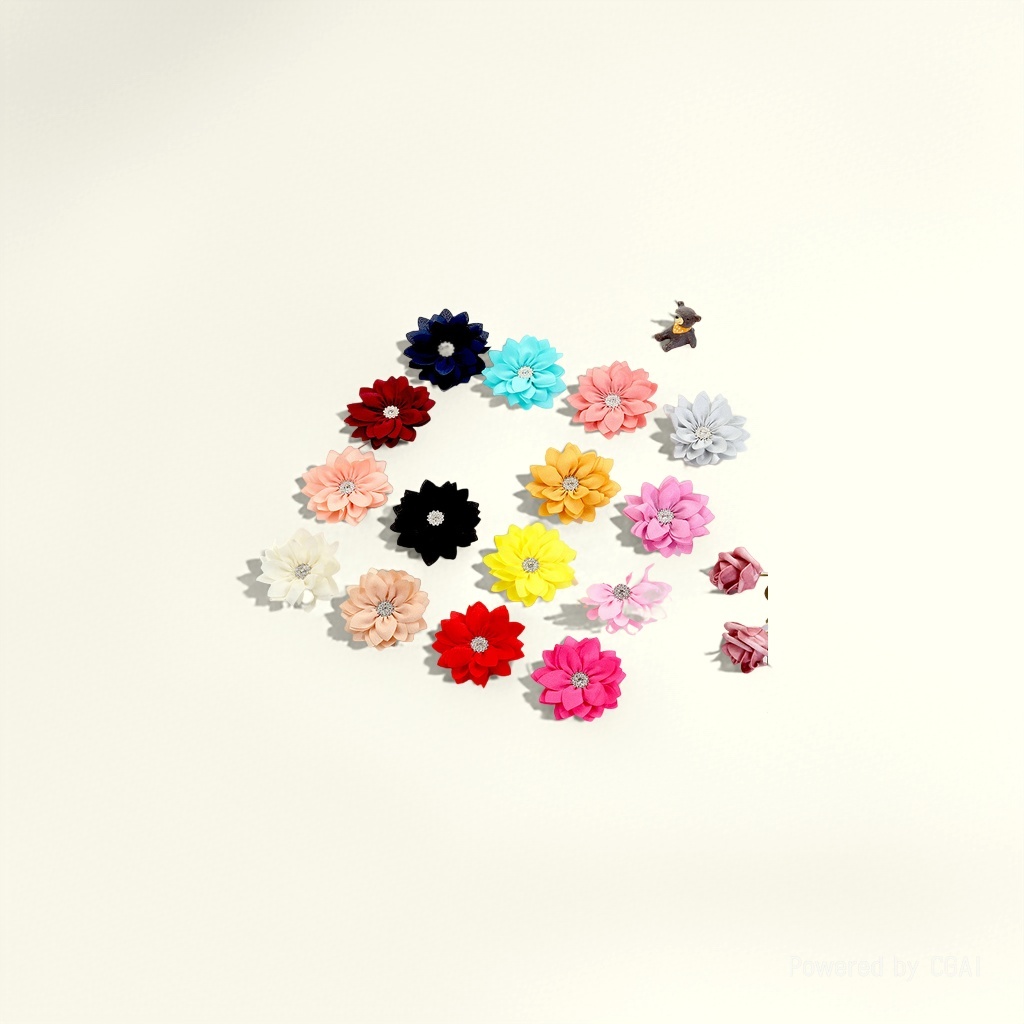 Korean-style fabric chiffon flowers, super beautiful handcrafted flowers, wholesale of Korean-style hair accessories and headwear materials, DIY jewelry accessories Specification image