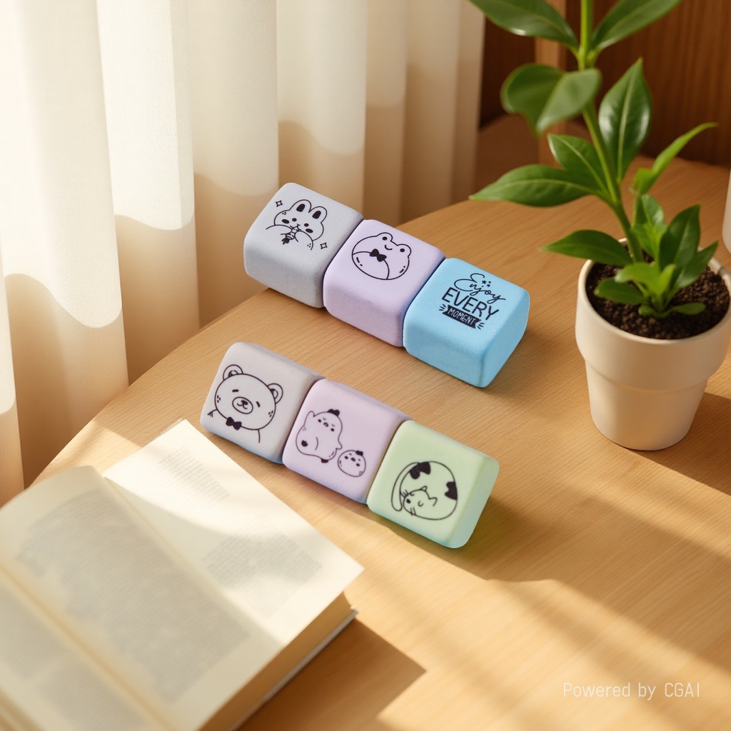 小方糖橡皮擦牛奶糖橡皮擦入PP盒橡皮擦少屑不留痕小学生用橡皮擦