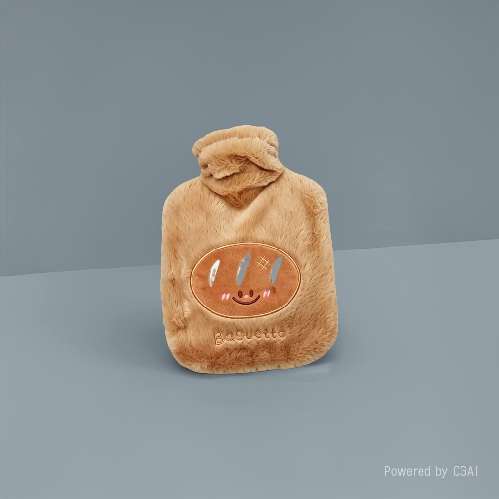 1000ML water-filled hot water bag, plush rubber winter hand warmer, portable and warm, factory direct sales, international trade