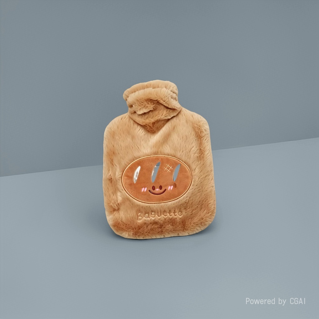 1000ML water-filled hot water bag, plush rubber winter hand warmer, portable and warm, factory direct sales, international trade details Picture