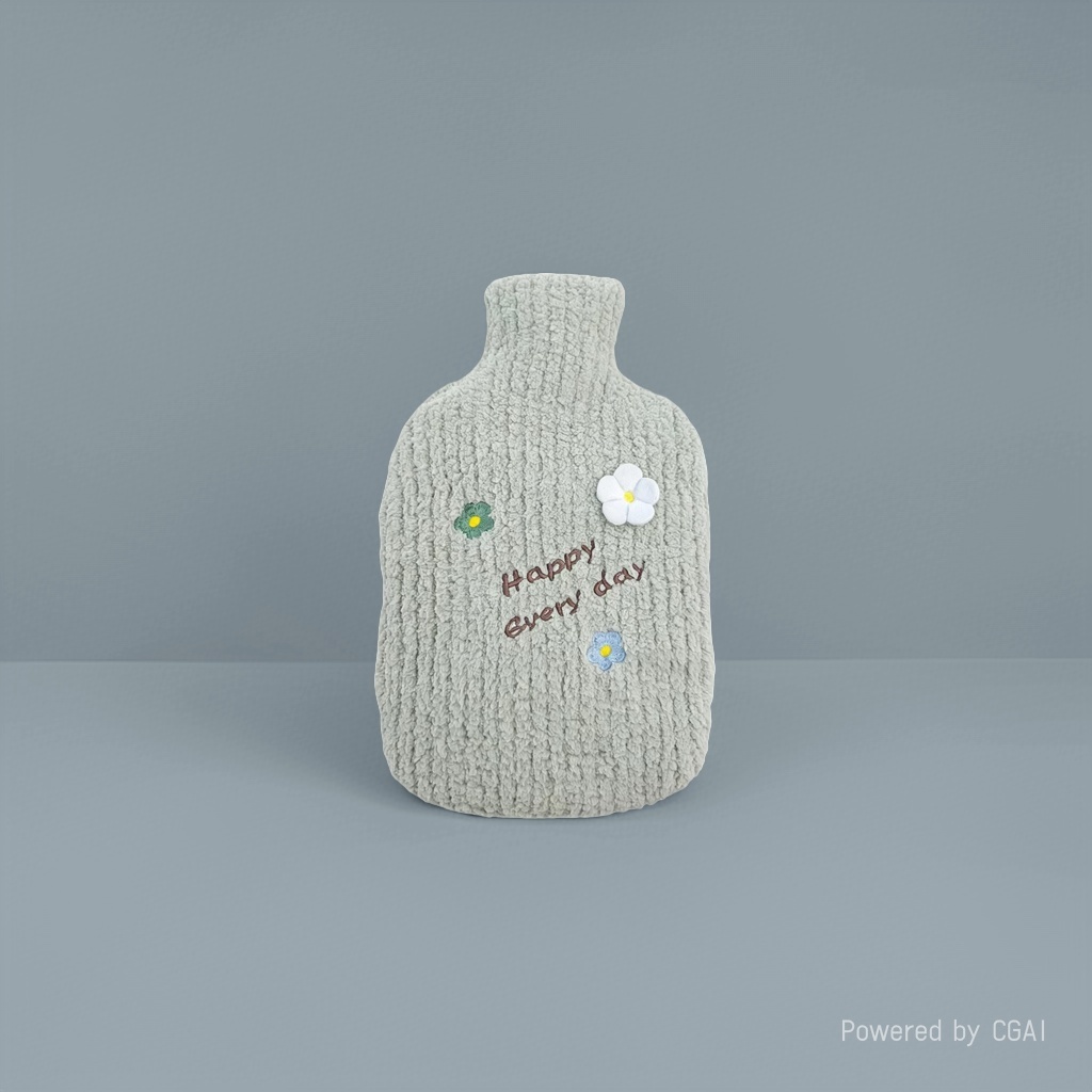 International trade 2000ml water filling hot water bag, no age limit, simple winter double-plug hot water bag, rubber hot water bag, hand warmer, portable and warm, factory direct sales, customizable and designed details Picture