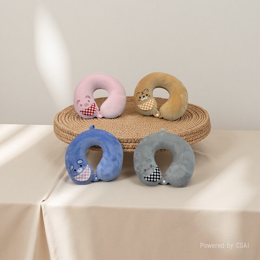 Cartoon U-shaped pillow, memory foam travel pillow, comfortable, breathable and neck-protecting new design Application Scenario