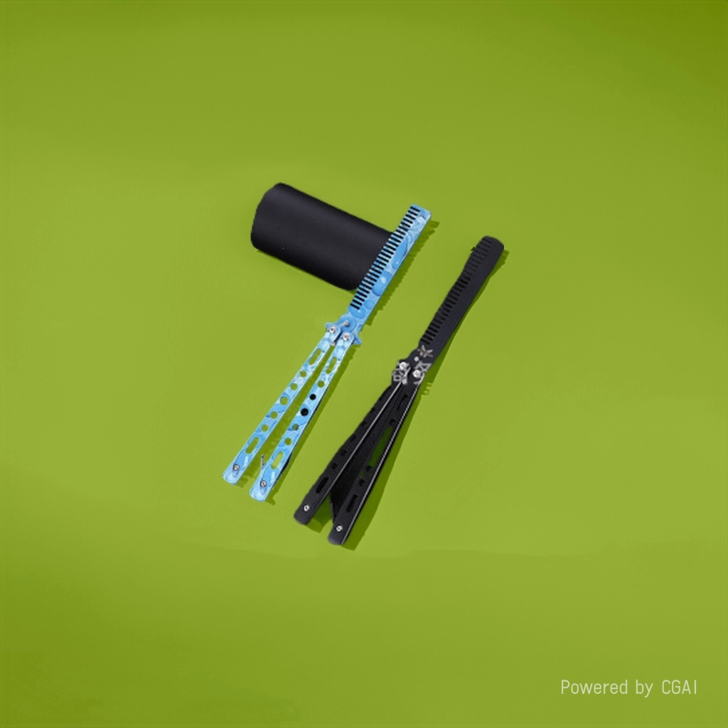 Factory direct supply of outdoor practice combs, practice knives, butterfly knives, folding butterfly combs, stainless steel swing knives, cogo combs Specification image