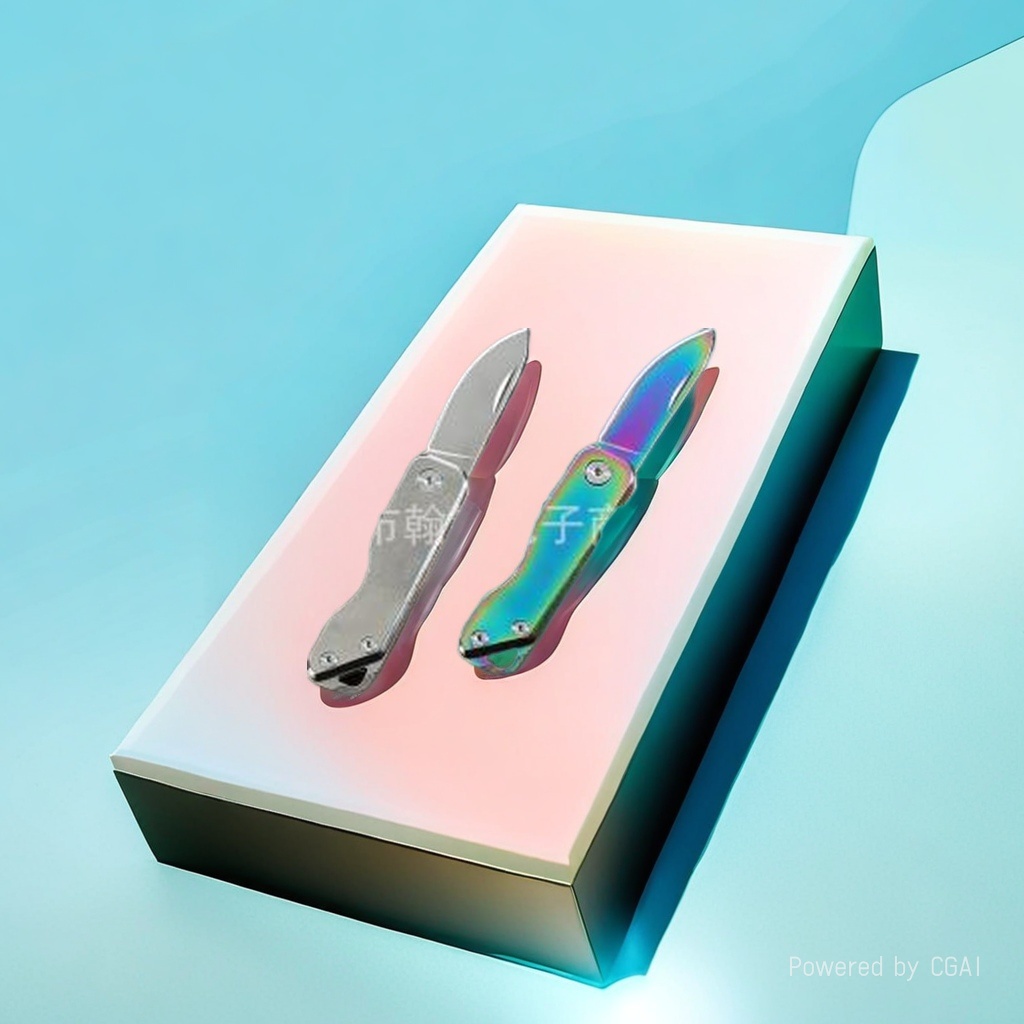 Delta claw knife, outdoor folding knife, small knife, triangular blade details Picture
