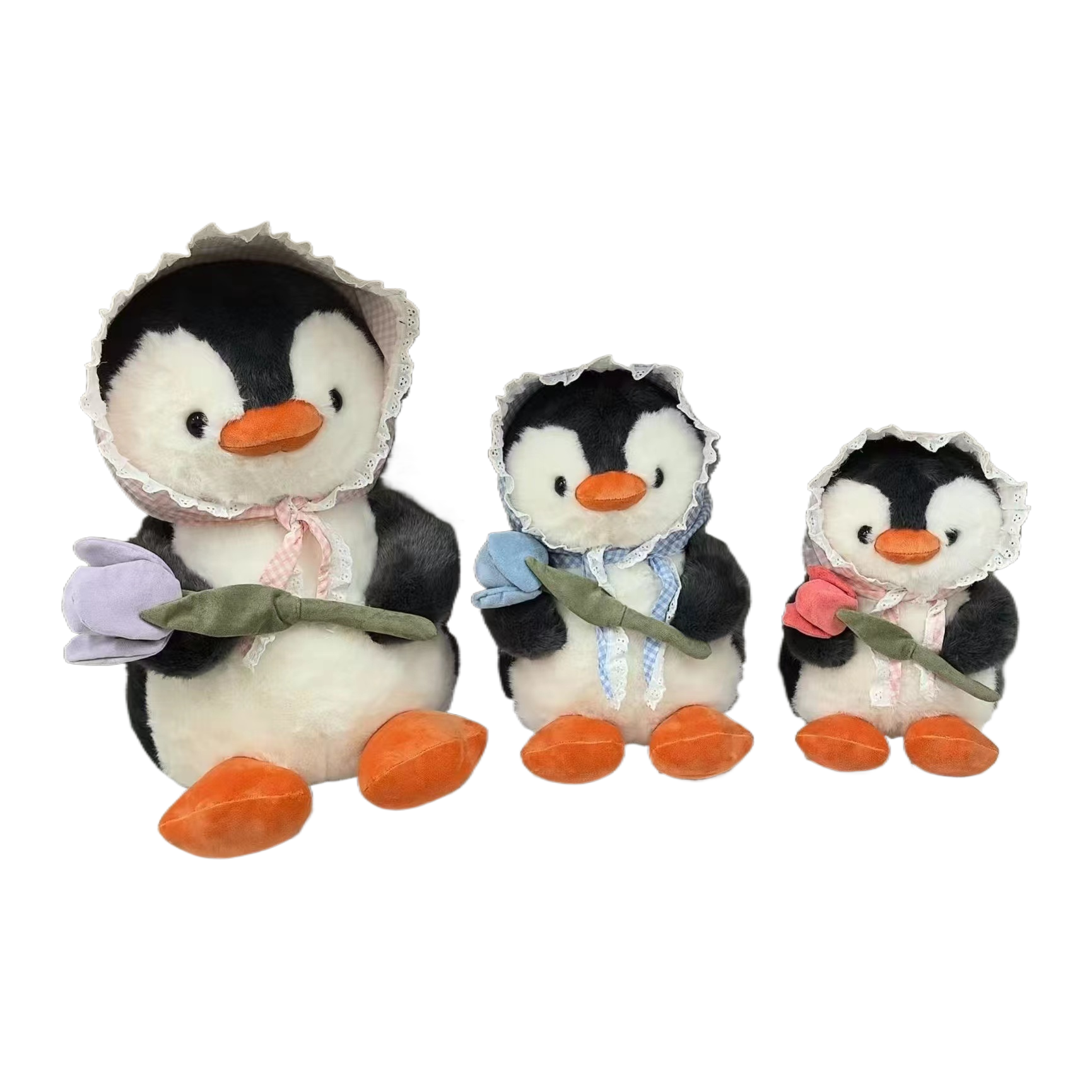 The cute and soft plush toy of the flower penguin plush doll Item Picture