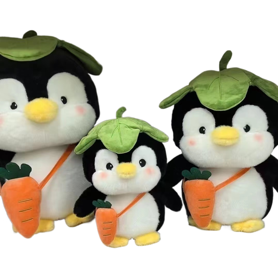 Cute lotus leaf penguin trendy doll plush toy, cute and soft gift Item Picture