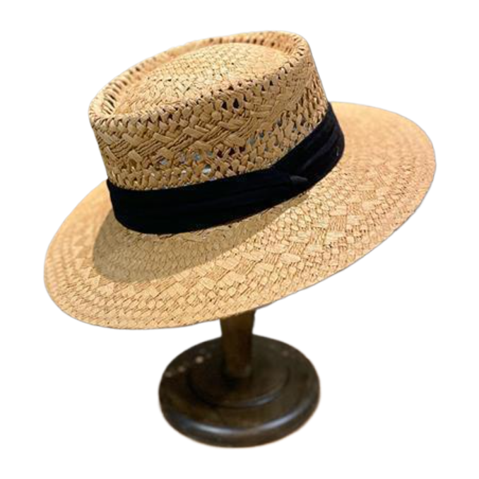 The new men's straw hats and women's hats for spring and summer sun protection, beach travel and vacation, concave top straw hats are fashionable and versatile Item Picture