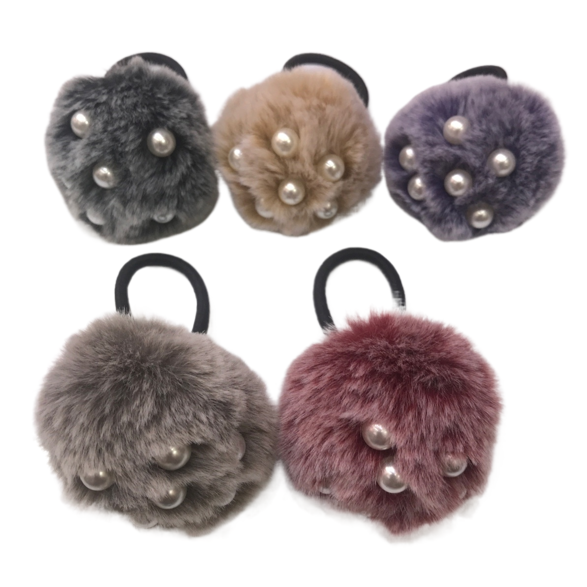 Fashionable spliced hair band, complete box, telephone line, hair band, hair tie, women's elastic hair band Item Picture