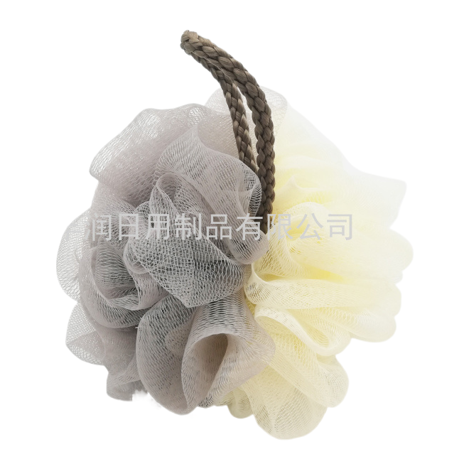 Wholesale new large-sized 50g bath flower bath balls in spliced colors, household bath products, two-color foaming rich bath balls. 094715109 Item Picture