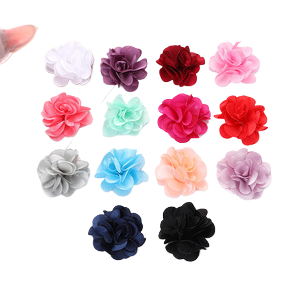 Factory stock: 4cm colorful small flower fabric, multi-layer rose bud, flower clothing, shoes, hats, accessories, corsages
